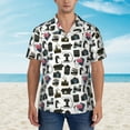 thumbnail image 4 of Haiem Cool Camera Printed Hawaiian Shirt for Men - Men’s Casual Beach Summer Shirts - Stretch Fabric with Modern Fit-Large, 4 of 9