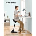 thumbnail image 2 of Silla de escritorio de pie SONGMICS ajustable ergonómica negra, 2 of 7