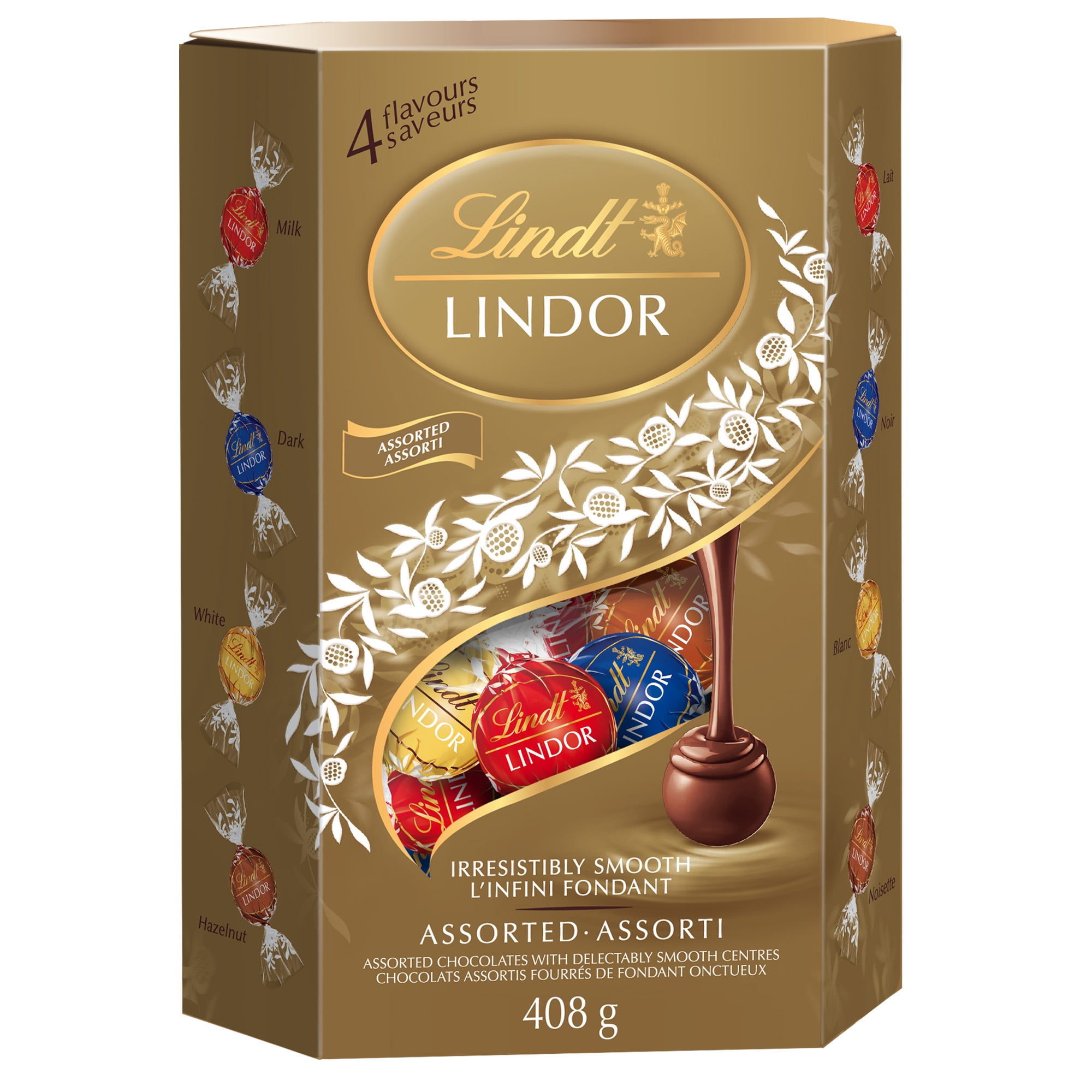 Truffes LINDOR assorties au chocolat de Lindt Cornet (408g) 408 g