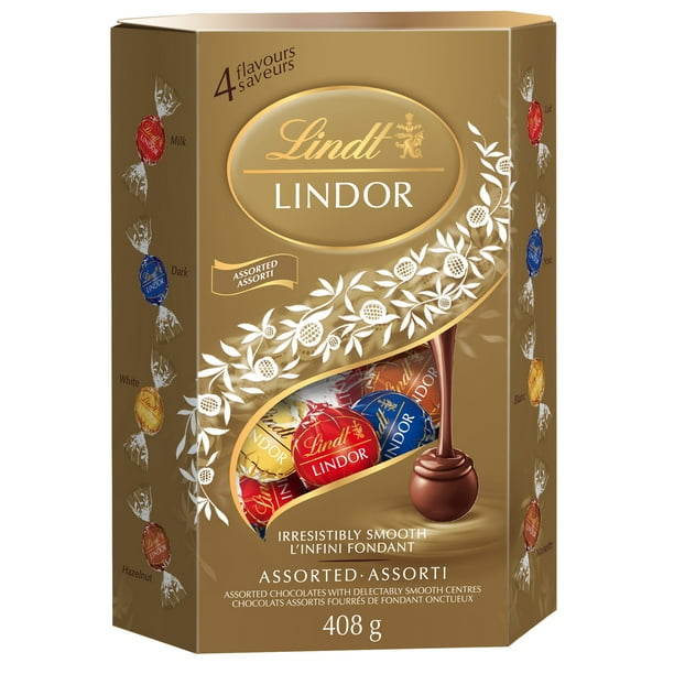 Truffes LINDOR assorties au chocolat de Lindt – Cornet (408 g) 