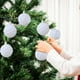 thumbnail image 4 of Adornos Navideños de Bolas Nevadas de 15 Cm | Paquete de 12 Adornos de Terciopelo Afelpado Multicolor con Ganchos | para Árbol, Ventana y Decoración Navideña Del Hogar, 4 of 6