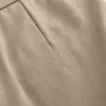 thumbnail image 4 of Timegard Work Pants for Women Button High Waist Flare Leg Loose Fitting Business Casual Office Suit Pants(XXS,Khaki), 4 of 9