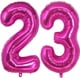 thumbnail image 1 of Globos rosados ​​del número 23 del número 32 de 40 pulgadas, globos gigantes de helio de aluminio para decoraciones de fiesta de cumpleaños número 23 o 32 y eventos de aniversario, 1 of 4
