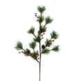 thumbnail image 3 of Northlight Lighted Berry and Pinecone Christmas Pine Spray - 29" - Warm White, 3 of 7