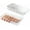 Clear, variant on iDesign Clear Plastic Egg Holder for Fridge with Lid - 21 Egg Storage Container Organizer Bin, 2-Pack