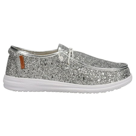 

Corkys Womens Kayak Glitter Boat Sneakers Casual Shoes Casual