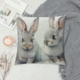 thumbnail image 2 of Chilfamy   Easter Rabbits Throw Pillow Case Cushion Cover Spring Home Decoration White, 2 of 5