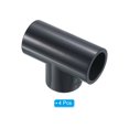 thumbnail image 3 of Uxcell 3/8" 3 Way UTee Pipe Fittings, Joint Coupling Pipe Adapter for DIY Shelf Garden, 2 Pack Dark Gray, 3/4" 4, 3 of 5