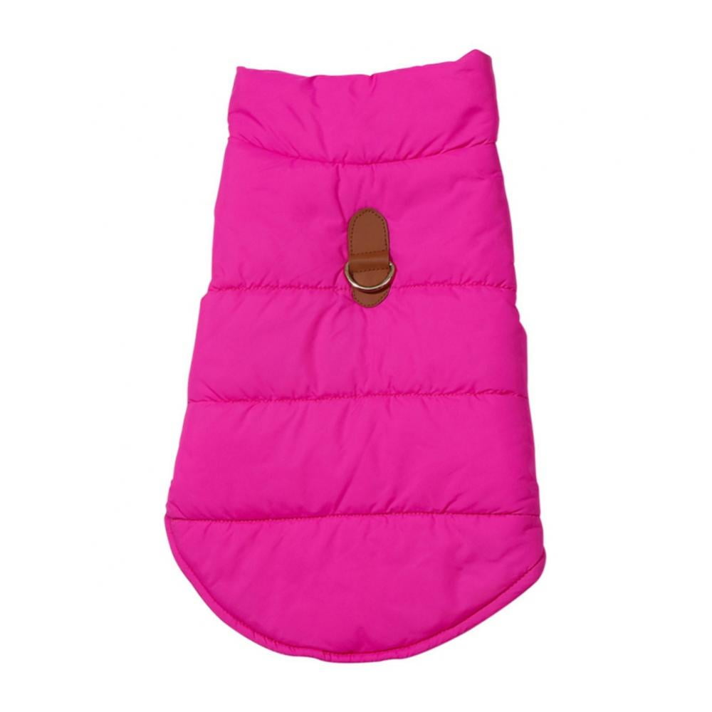 Monfince Padded Vest Dog Jacket Velcro Dog Vest Fleece Jacket with D
