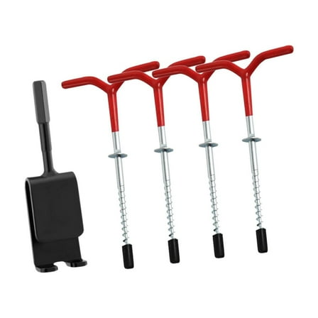 Kuntesetty 4x Ice Fishing Anchors with Power Drill Adapter Ice Shelter Accessories Portable