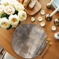 thumbnail image 2 of Brown Ombre Round 15 Inch Placemats Set of 2, Modern Abstract Art Oil Painting HeatResistant Non Slip Place Mats for Dining Table, Wipeable Braided Kitchen Table Mats for Housewarming, 2 of 9