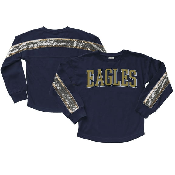 Girls Youth Gameday Couture Navy Georgia Southern Eagles Guess Who's Back Long Sleeve T-Shirt