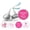 Pink & White, variant on Darling Souvenir Pink & White 190 Pieces Baby Shower Favor Stickers - Mini Candy Stickers & Chocolate Wrapper Labels for Party Favors & Decorations