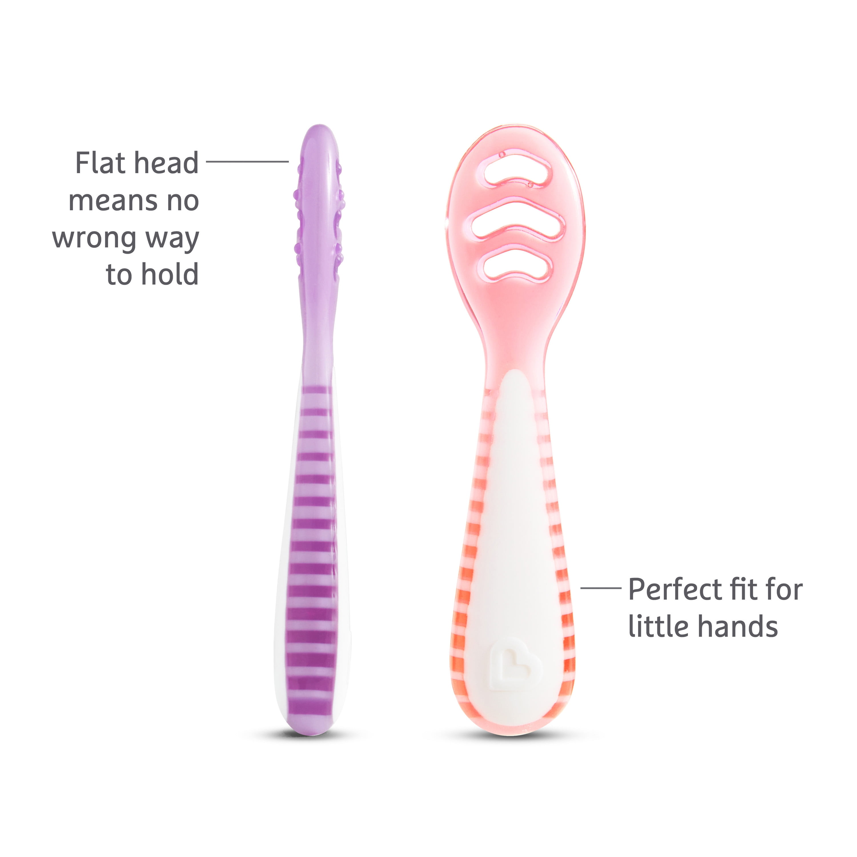 Munchkin® Gentle Dip™ Multistage First Infant Spoons, Pink/Purple, Unisex, 3 Pack