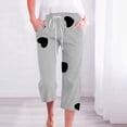 thumbnail image 5 of Pantalones de Mujer Casual Cintura Elástica con Impresión de Pascua, Sueltos Pantalones de Pierna Ancha Recta para Toda la Temporada, 5 of 5