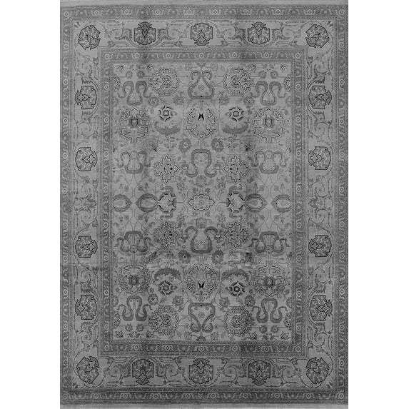 Ahgly Company Indoor Rectangle Oriental Gray Industrial Area Rugs, 6' x 9'