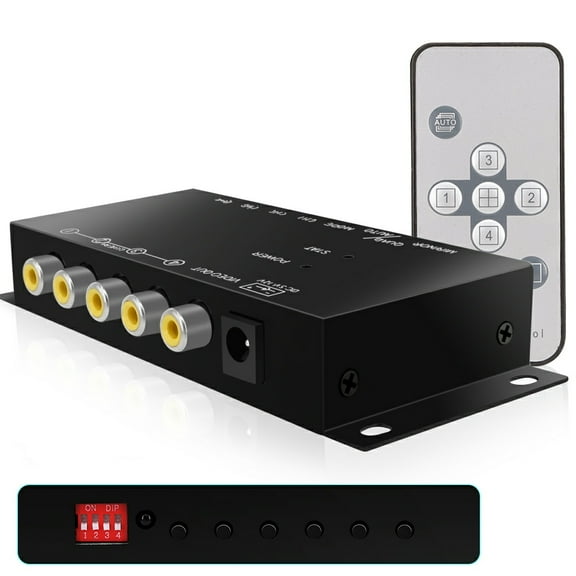 Mini 4 Channel Color Video Quad Video Image Processor for CCTV Security Camera with Mirror Image Function, Support Remote Control