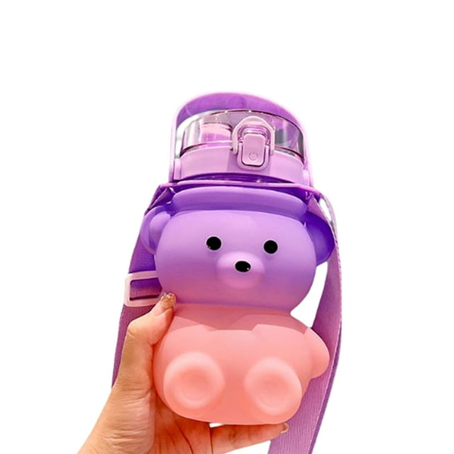 Advancent Botella de agua con asa de paja, portátil, a prueba de fugas, para exteriores, para beber, para escuela, para estudiantes Almacenamiento y organización del hogar 1100ML Púrpura Advancent HA066597-02