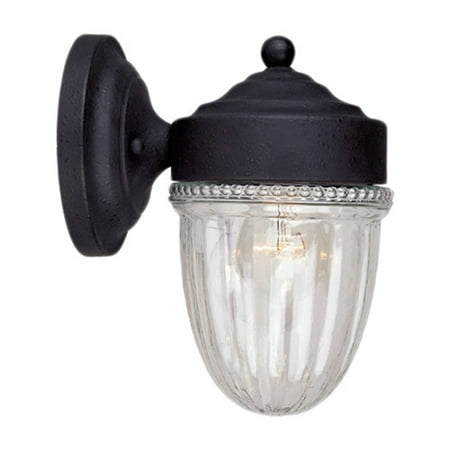 Charlton Home Billingsley 1 Light Black Outdoor Sconce Com