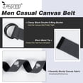 thumbnail image 3 of XIATIAN Men Canvas Belt Web Fabric Casual Belt with Black Double D-ring 1 1/2" Wide Set of 2, 3 of 5