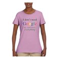 thumbnail image 2 of I Don't Need Google My Son Knows Everything Womens Graphic T-Shirt, Light Pink, 3XL, 2 of 3