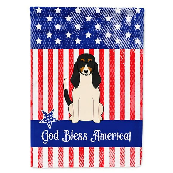 Carolines Treasures BB3039GF Patriotic USA Swiss Hound Garden Size Flag