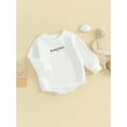 thumbnail image 3 of Bagilaanoe Baby Girl Oversized Romper Sweatshirt Newborn Long Sleeve Bodysuits Letter Embroidery Pullover 3M 6M 12M 18M Infant Casual Tee Tops, 3 of 8