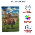 thumbnail image 5 of America Forever Farm Cow Red Barn Summer House Flag 28 x 40 inches American Country Life Farm Animal Bull Buffalo Double Sided Seasonal Yard Outdoor Decorative Rustic House Flag, 5 of 5