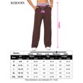 thumbnail image 5 of Yesfashion Womens Wide Leg Pants Drawstring Workout Sweat Pants High Waist Pajama Legging With Pockets, 5 of 5