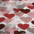thumbnail image 4 of jafea Valentines Shower Curtain Red Pink Hearts Shower Curtain for Valentine''s Day Bathroom Decor Sweetheart Bathroom Curtains Washable Durable Fabric 72x72 in, 4 of 6