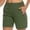 *Army Green, variant on Women's Elastic Waist Shorts,Casual Cargo Sweat Short for Running Army Green,Women's Plus S