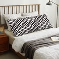 thumbnail image 5 of KLL Ultra Soft Microfiber Body Pillow Cover/Pillowcases 20"x54" with Hidden Zipper Closure-Black White Stripes, 5 of 5