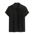 thumbnail image 2 of Zivyakyron Collared Mens Polo T Shirts Short Sleeve Summer Men's Shirt Breathable Plian Loose Beach Casual Top, 2 of 5