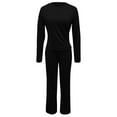 thumbnail image 4 of Set Womens Sweatsuits Set Slim Fit Long Pants Jogger Two Piece Suit Elegant Dresses for Women Wedding Guest Pant Sleeve plus Size Rompers for Women Dressy Girls Suits Formal Christmas Outfits for, 4 of 7