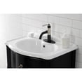 thumbnail image 2 of Kingston Brass KSD2826KL Whitaker One-Handle Single-Hole Bathroom Faucet with Deck Plate and Push Pop-Up Drain, Matte Black/Polished Nickel, 2 of 7