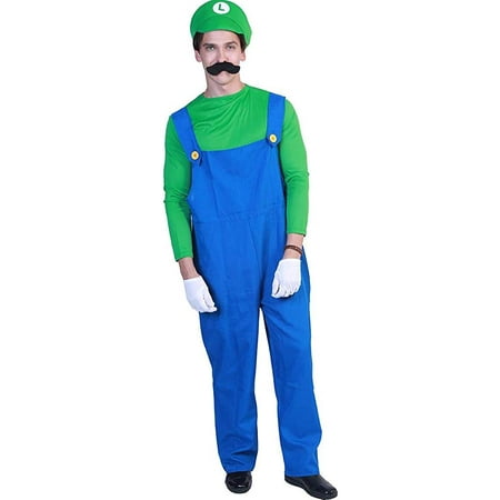 Super Mario Role Cosplay Costume Set Men Halloween Perform Clothes ...