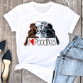 thumbnail image 3 of Bonita camiseta con estampado de animales de caniche rosa para niños, camiseta blanca para amantes de los perros, camiseta de verano de algodón Y2k, ropa para niños, camisetas para bebés, niños y niña, 3 of 5