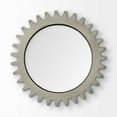 thumbnail image 2 of 26" Round Grey Wood Frame Wall Mirror, 2 of 2