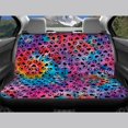 thumbnail image 3 of Uourmeti Colorful Heart-Shaped Paw Print Pattern Car Accessories Set Stretchy Car Seat Covers, Comfortable Driving Compatible with Cars Truck, 3 of 4