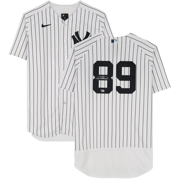 Jasson Dominguez New York Yankees Autographed White Authentic Jersey - Fanatics Authentic Certified
