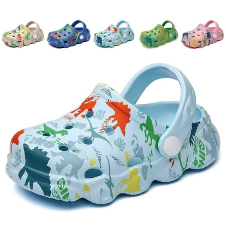 

Fiedaz Toddler Boys Girls Dinosaur Clogs Kids Slip-on Garden Clogs Beach Pool Sandals Water Shoes