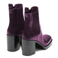 thumbnail image 4 of XYD Women Closed Square Toe Chelsea Boots Platform Pull on Mid Block Heels Fashion Dress Ankle Booties Size 7 Purple, 4 of 4