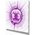 thumbnail image 2 of Glowing Bright Purple Fractal Flower - Abstract Wall Art Canvas, 2 of 3