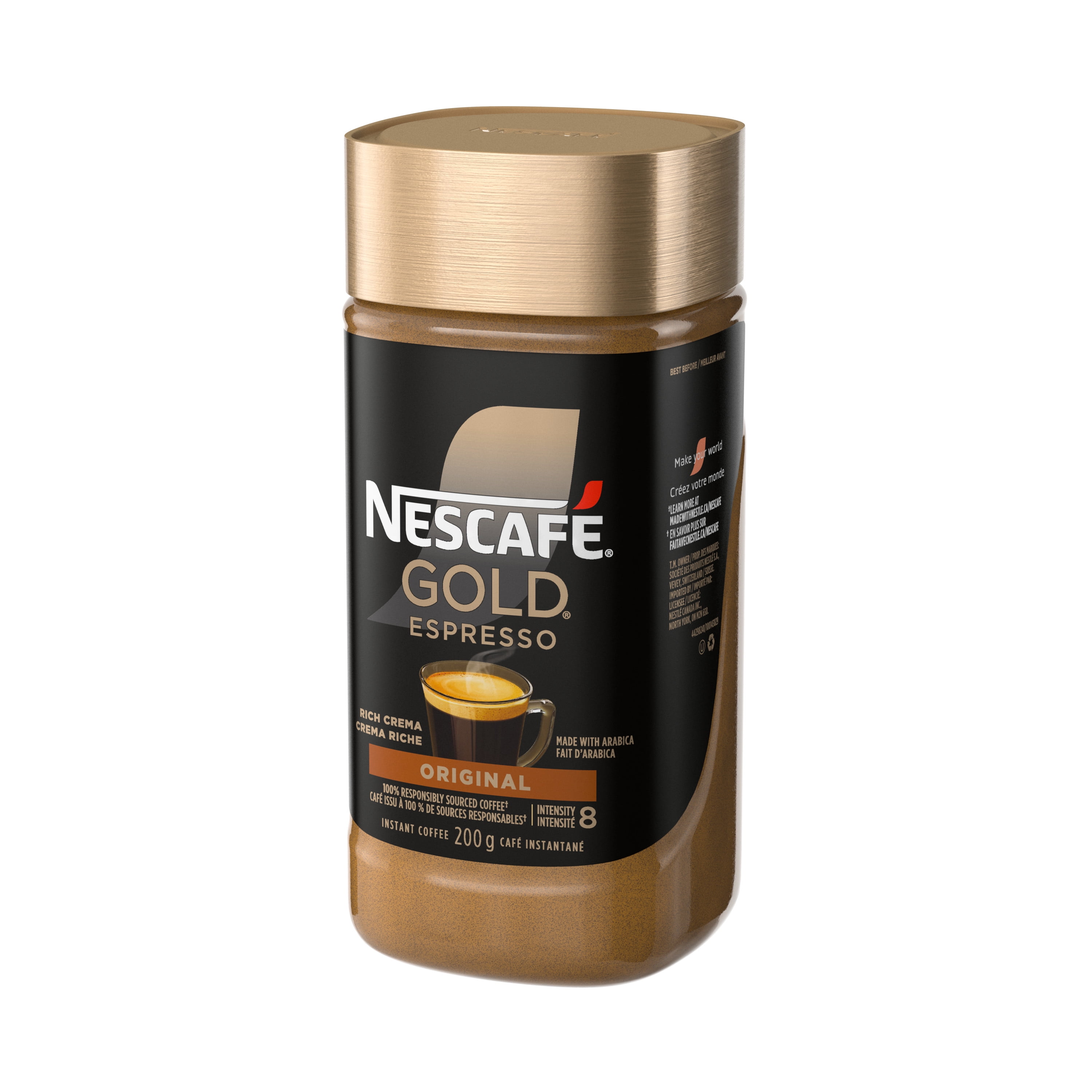Nescafe GOLD Espresso Premium Instant Coffee, With Layer Of Crema