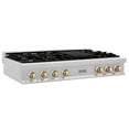 thumbnail image 2 of ZLINE 48 in. Autograph Edition Rangetop in DuraSnow Stainless Steel with Matte Black Accents (RTSZ-48-MB), 2 of 5