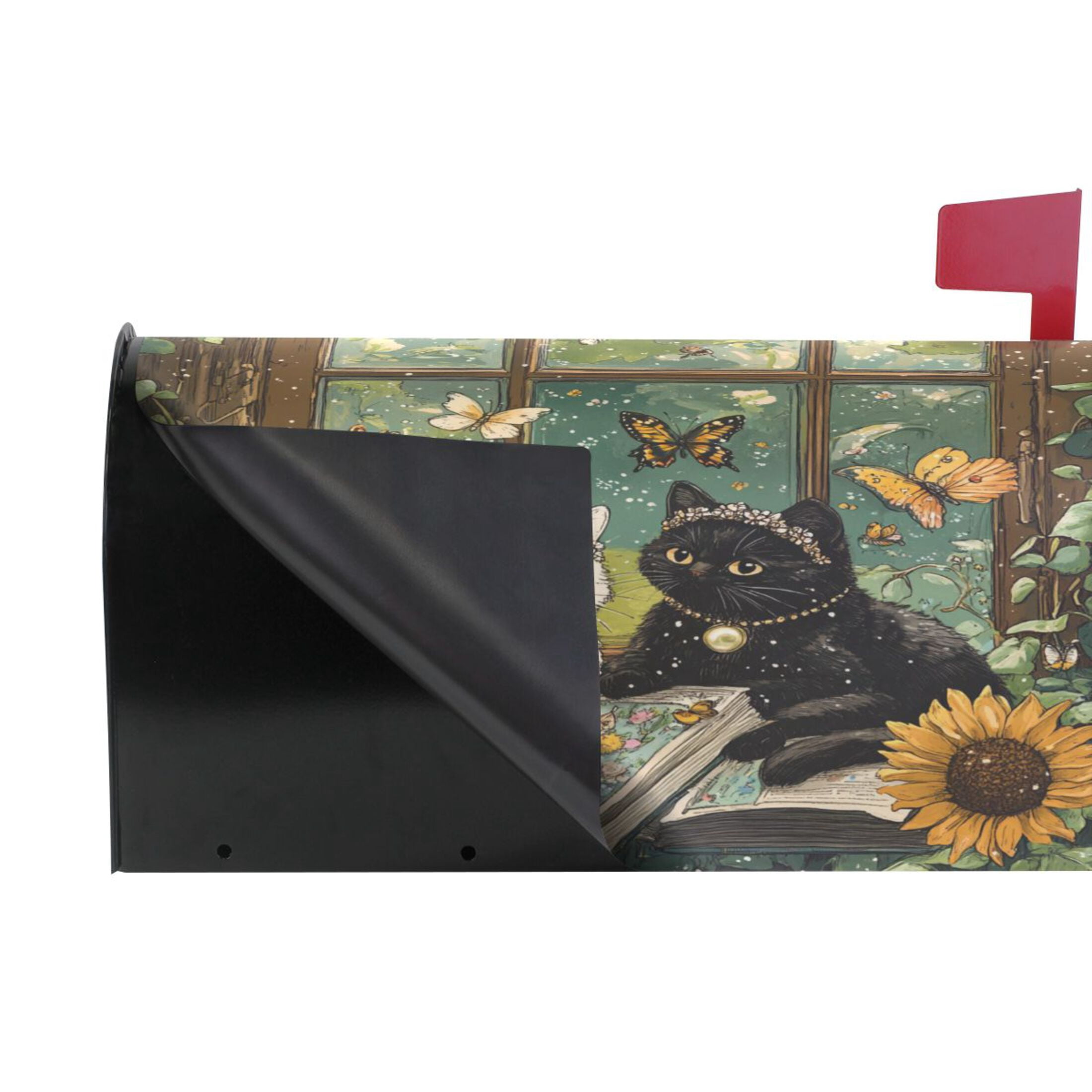 WOBOGO A Collage Of Two Cats Mailbox Cover Magnetic for Garden Yard Home Decor Standard Size 25.4×20.78in