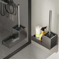 thumbnail image 2 of Toilet Brush Holder Wall Mounted Bathroom Cleaning Brush grey, 2 of 5