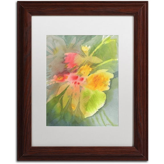 Trademark Fine Art 'Through Darkness Brightly' Canvas Art by Sheila Golden, White Matte, Wood Frame