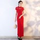 thumbnail image 1 of Cheongsam de encaje Cheongsam ropa de actuación espectáculo verano etiqueta larga corte ajustado, 1 of 6