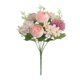 thumbnail image 1 of Ramo de flores artificiales de seda | Arreglo de rosas y peonías para decoración del hogar, centros de mesa para bodas, decoración de escritorios, decoración de fiestas, 1 of 6